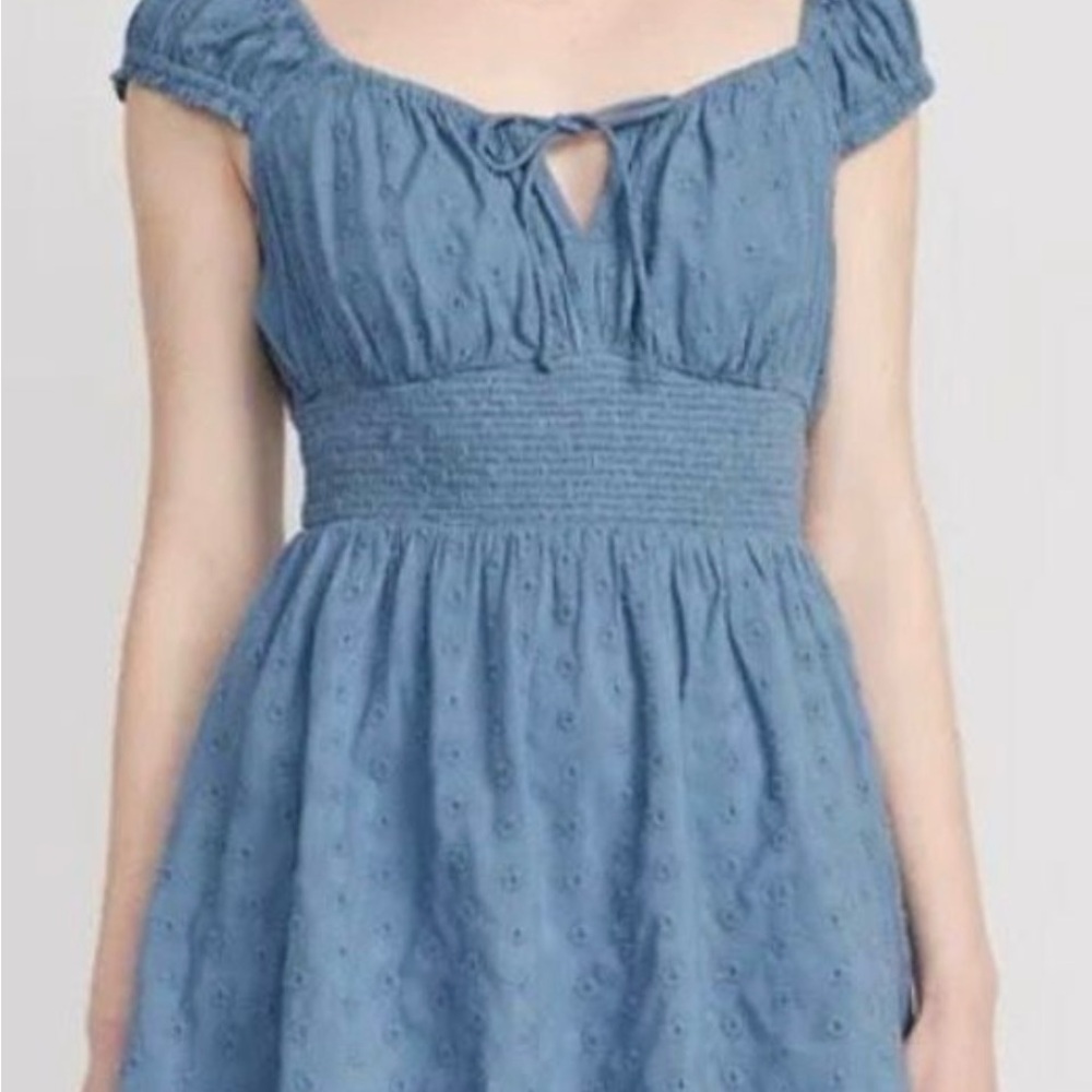 Old Navy blue eyelet dress